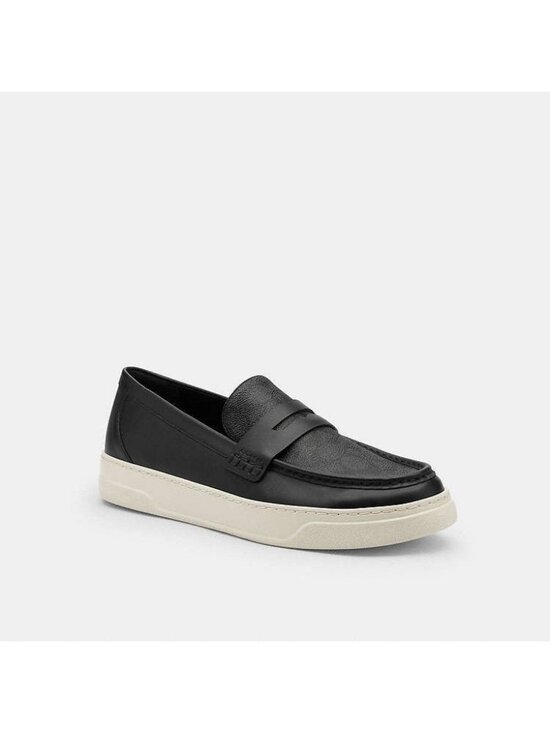 Coach Signature Canvas Hybrid Loafer Men\'s Size 8 Black Slip On EVA Outsole main image 5